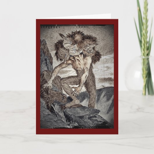 Drei gingen Monster voran Karte (Vorderseite)