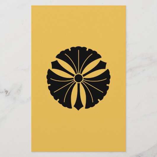 Drei Ginkgo-Blätter mit Schwertern Briefpapier (Vorderseite)
