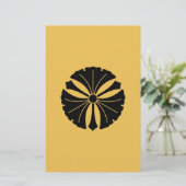 Drei Ginkgo-Blätter mit Schwertern Briefpapier (Stehend Vorderseite)