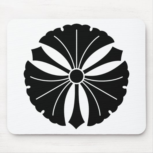 Drei Ginkgo-Blätter mit Schwertern Mousepad (Vorne)