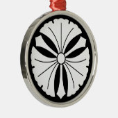 Drei Ginkgo-Blätter mit Schwertern Ornament Aus Metall (Rechts)