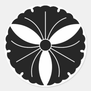 Drei Ginkgo-Blätter Runder Aufkleber