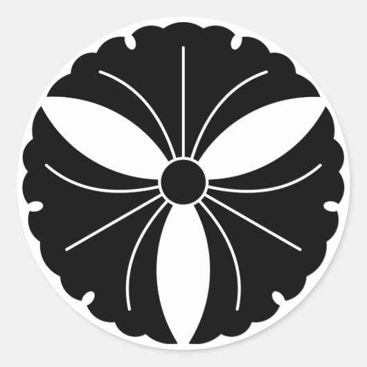 Drei Ginkgo-Blätter Runder Aufkleber (Vorderseite)