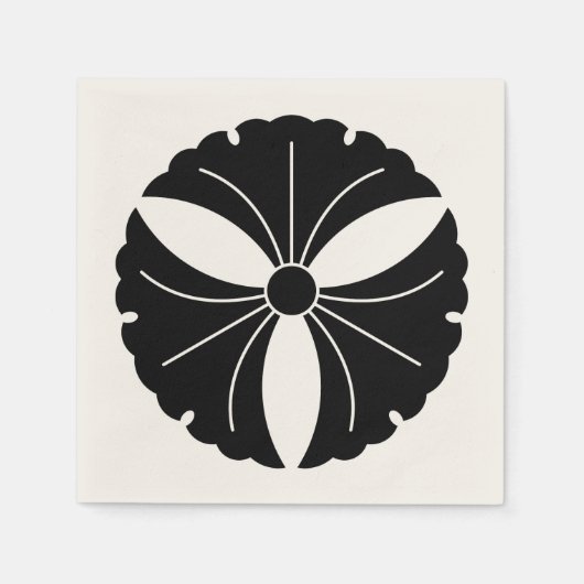 Drei Ginkgo-Blätter Serviette (Vorderseite)