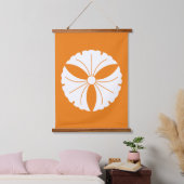 Drei Ginkgo-Blätter Wandteppich Mit Holzrahmen (Schlafzimmer)