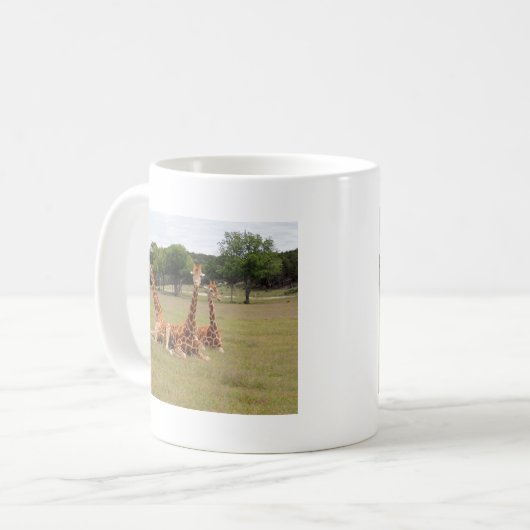 Drei Giraffen bei Fossil Rim Kaffeetasse (Vorderseite Links)