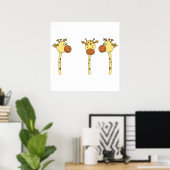 Drei Giraffen Cartoon. Poster (Heimbüro)