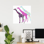 Drei Giraffen Design 3 Poster (Heimbüro)