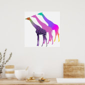 Drei Giraffen Design 4 Poster (Küche)