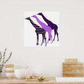 Drei Giraffen Design 5 Poster (Küche)