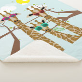 Drei Giraffen in Sonnenbrille Sherpadecke (3/4)