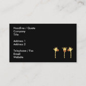 Drei Giraffen-Karikatur Visitenkarte (Rückseite)