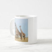 Drei Giraffen posierend Kaffeetasse (Vorderseite Links)