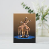 DREI GIRAFFES POSTKARTE (Stehend Vorderseite)