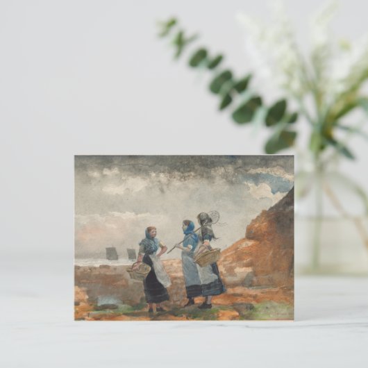 Drei Girls Angeln Postkarte (Stehend Vorderseite)