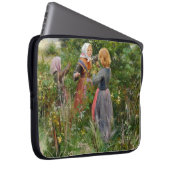 Drei Girls Picking BlackBerry (von Brendekilde) Laptopschutzhülle (Vorne Rechts)