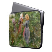 Drei Girls Picking BlackBerry (von Brendekilde) Laptopschutzhülle (Vorderseite Links)