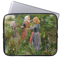 Drei Girls Picking BlackBerry (von Brendekilde)