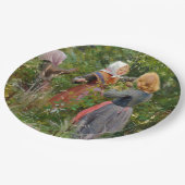 Drei Girls Picking BlackBerry (von Brendekilde) Pappteller (Schrägansicht)