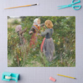 Drei Girls Picking BlackBerry (von Brendekilde) Seidenpapier (Basteln)