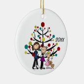 Drei GIrls, zwei Hunde Holiday Ornament (Rechts)