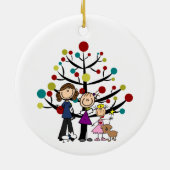 Drei GIrls, zwei Hunde Holiday Ornament (Hinten)