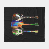 Drei Gitarren Fleecedecke (Vorderseite (Horizontal))