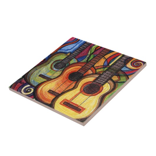 Drei Gitarren Fliese (Seite)