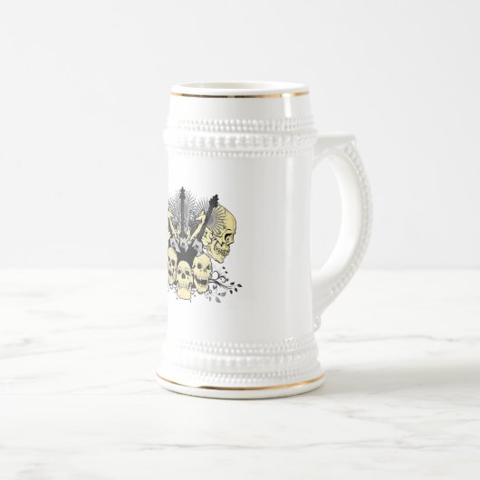 Drei Gitarren mit den Schädeln Bierglas (VorderseiteRechts)