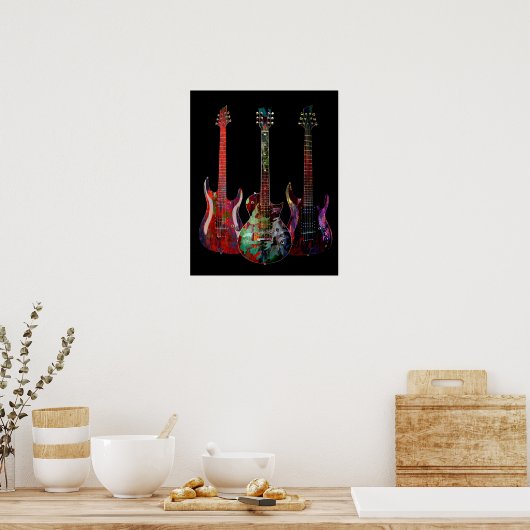 Drei Gitarren Poster (Küche)