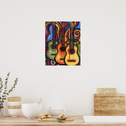 Drei Gitarren Poster (Küche)
