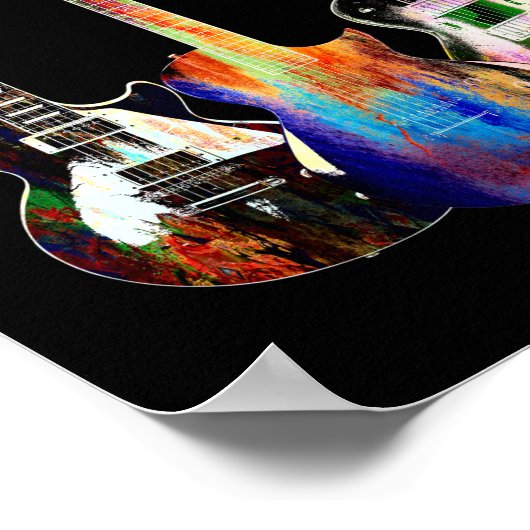 Drei Gitarren Poster (Ecke)