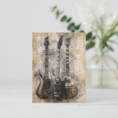 Drei Gitarren Postkarte (Stehend Vorderseite)