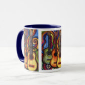 Drei Gitarren Tasse (Vorderseite Links)
