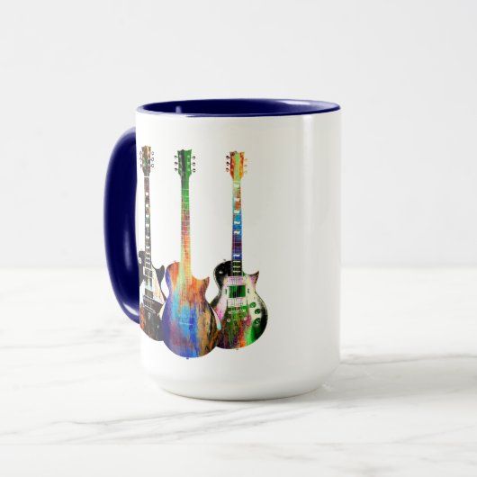 Drei Gitarren Tasse (Vorderseite Links)
