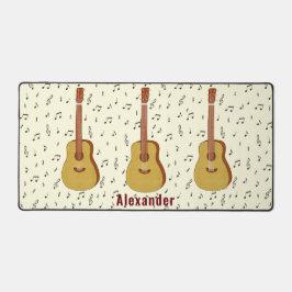 Drei Gitarrenmusikdesigns Schreibtischunterlage