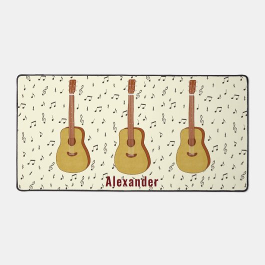 Drei Gitarrenmusikdesigns Schreibtischunterlage (Vorderseite)