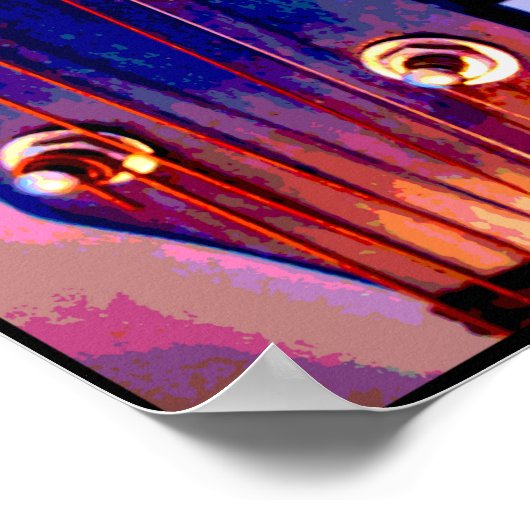 Drei Gitarristen Musiker Musik Liebhaber Künstleri Poster (Ecke)