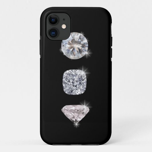 Drei glänzende Diamanten Case-Mate iPhone Hülle (Rückseite)