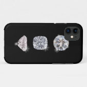 Drei glänzende Diamanten Case-Mate iPhone Hülle (Rückseite (Horizontal))