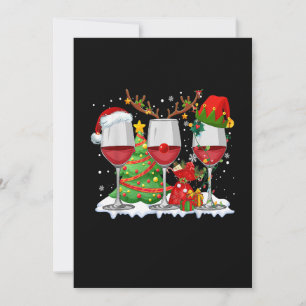 Drei Glas Rotwein Funny Xmas Drinker Weihnachten Save The Date