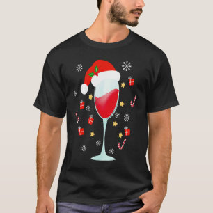 Drei Gläser Weihnachtsmannmütze Weihnachten Weihna T-Shirt