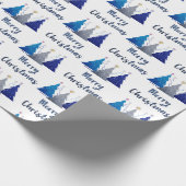 Drei Glitzer Weihnachtsbaum mit Stern-Merry Geschenkpapier (Ecke)