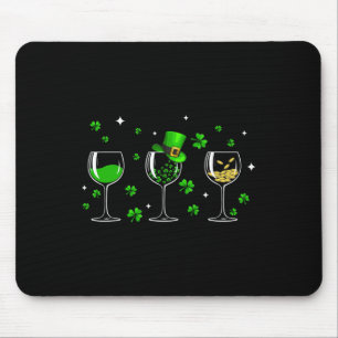 Drei Glöckchen Clover Kleeblatt St Patrick Day Iri Mousepad