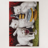 Drei glückliche Kätzchen am Fest Puzzle (Vertikal)