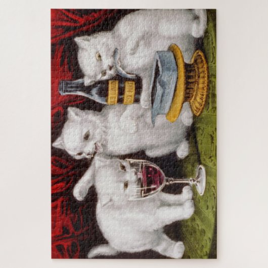 Drei glückliche Kätzchen am Fest Puzzle (Vertikal)