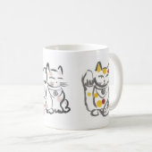 Drei glückliche Katzen-Schale Kaffeetasse (VorderseiteRechts)
