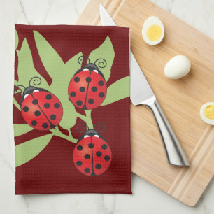 Drei glückliche Marienkäfer Handtuch