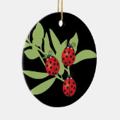 Drei glückliche Marienkäfer Keramikornament (Rechts)