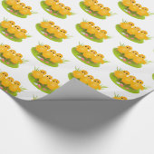 Drei glückliche Ostergelbe Hühner Geschenkpapier (Ecke)